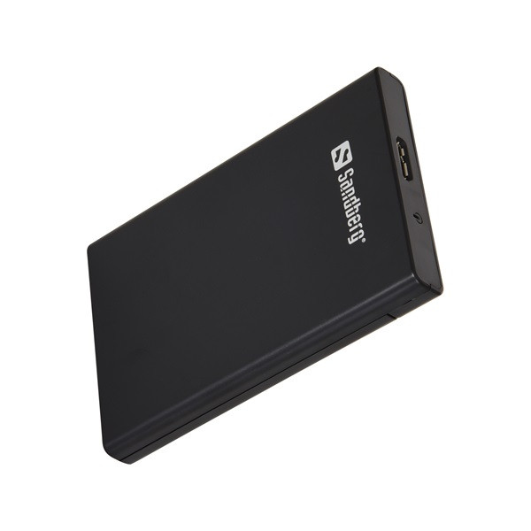 Sandberg külső hdd ház - usb 3.0 to sata box 2.5" (fekete; 2,5" sata hdd max 9,5mm;  5gbit/s)