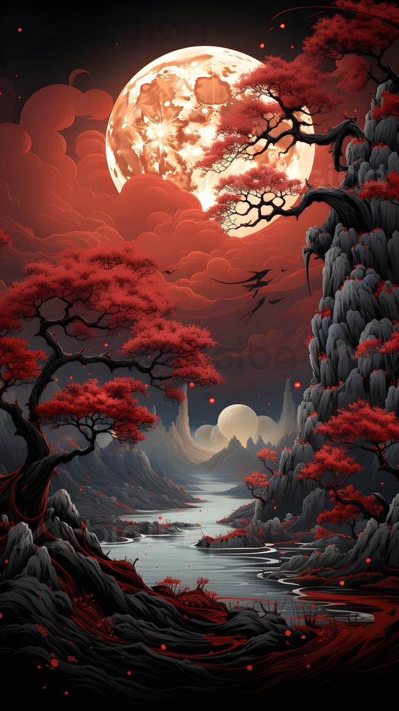 Crimson Eclipse Dreamscape