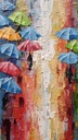 Treffen des Regenbogen-Schirms
