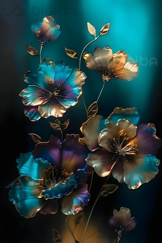 Alacakaranlıkta Metalik Çiçekler