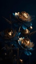 Flores de medianoche en oro