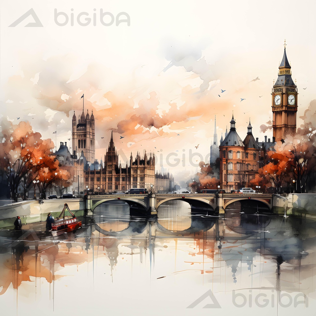 Crepúsculo outonal sobre Westminster