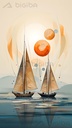 Naviguez vers les Orbes du Coucher de Soleil