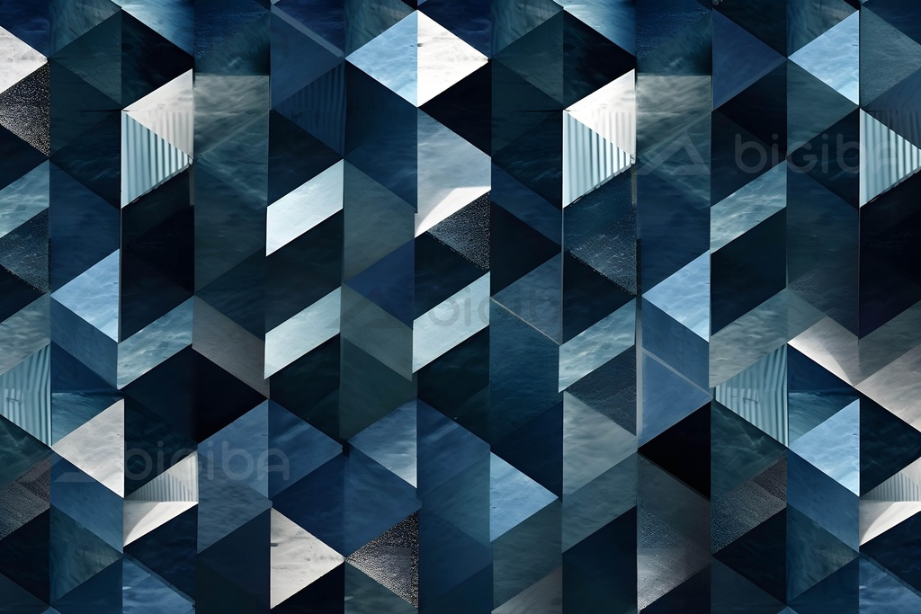 Azure Geometric Tapestry