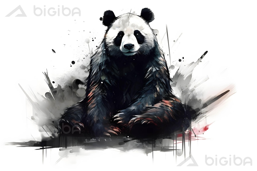 Ink Splashed Panda