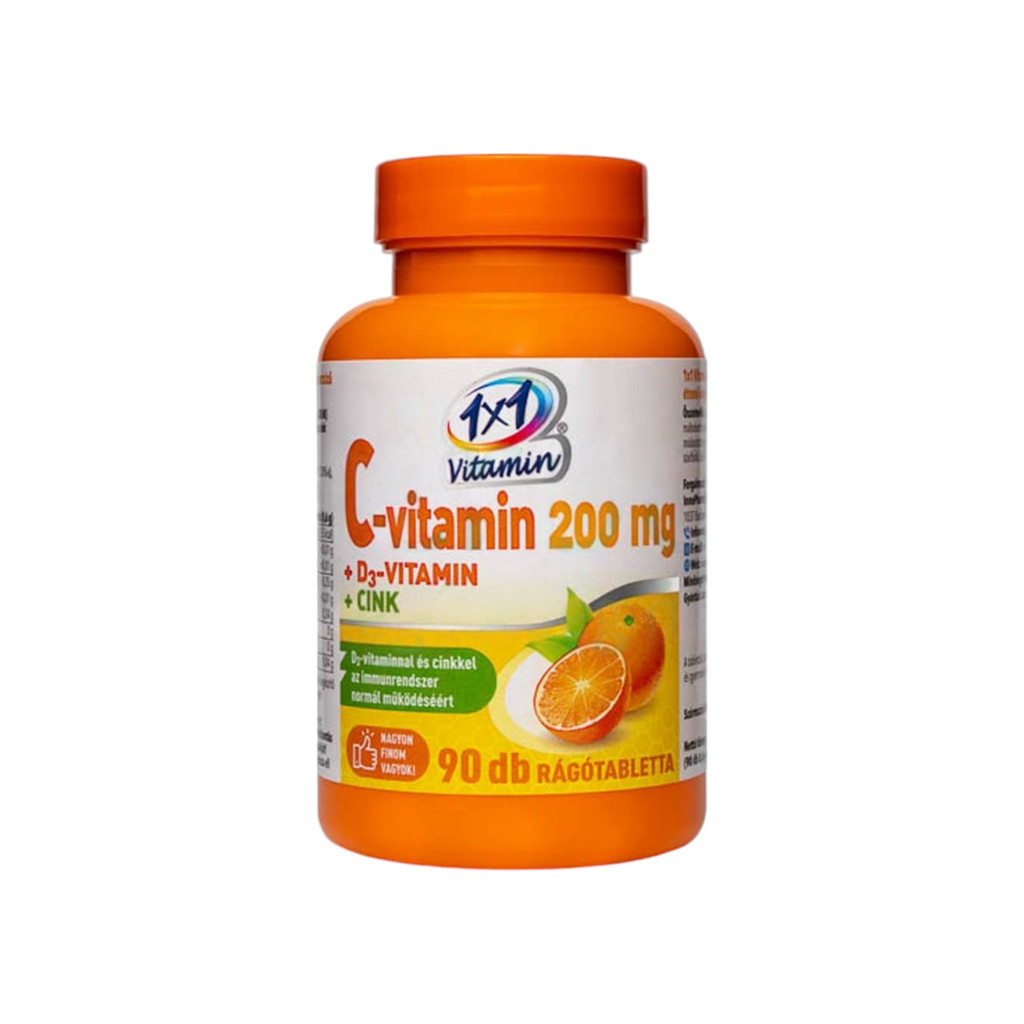 1x1 C-200 mg D3 pastile de mestecat cu zinc 90 buc