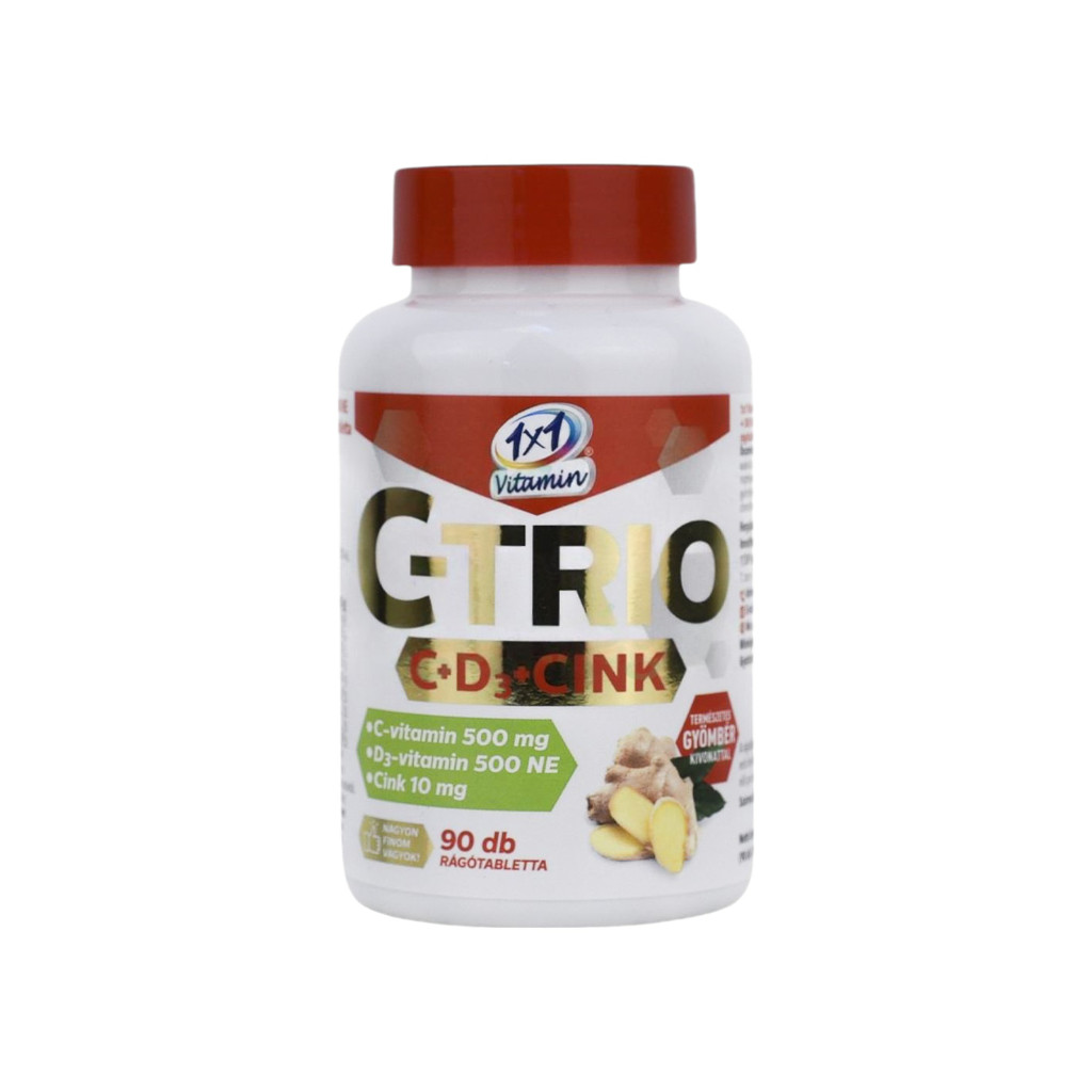 1x1 vitamín C-Trio C+D3+železo zázvor žvýkací tablety 90 ks