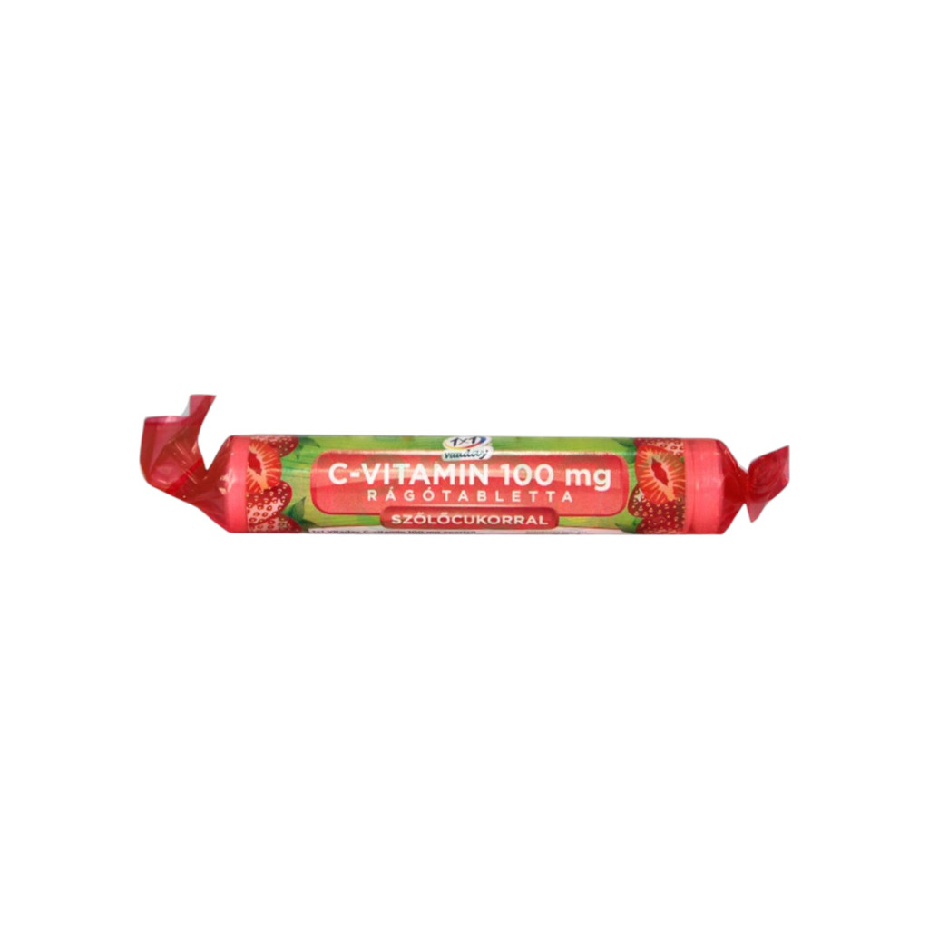 1x1 vitaday c-vitamin rágótabletta szőlőcukorral eper 17 db