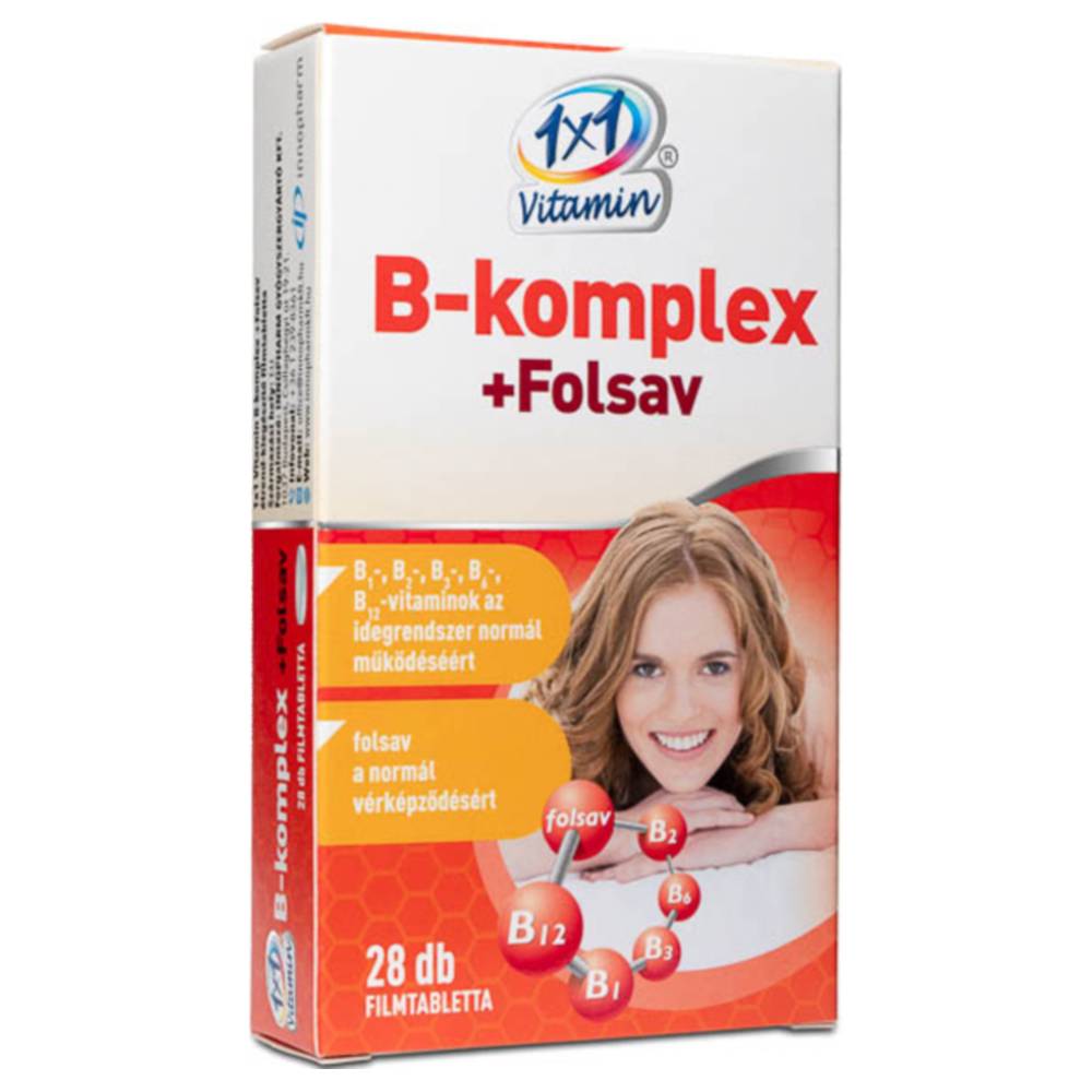 1x1 vitamínový komplex skupiny B + kyselina listová doplněk stravy tbl bioperin 28 ks