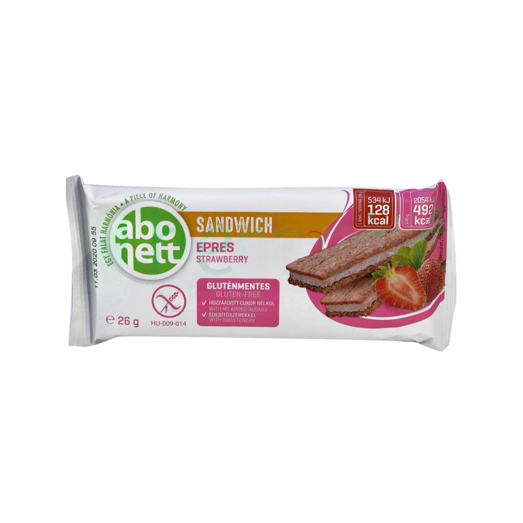 Abonett-Sandwich mit Erdbeeren 26 g