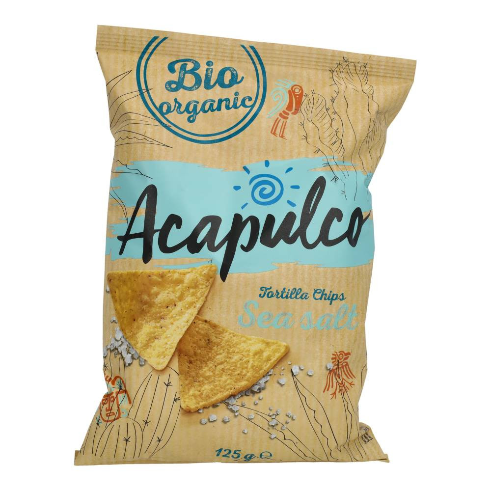 Acapulco bio tortilla chips natúr 125 g