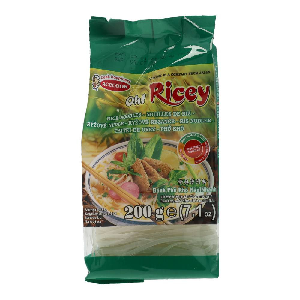 Acecook Oh!Ricey Rice Noodles Wide 200 g