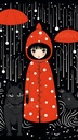 Manteau cramoisi et compagnons barbus