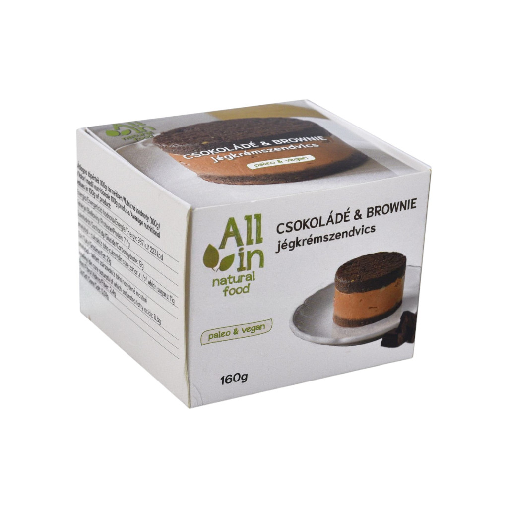 All in csokoládé &amp;ampampampamp brownie jégkrémszendvics 160 g