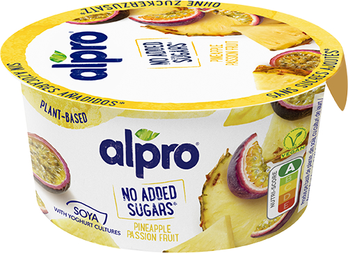 Alpro sójový jogurt ananás-marakuja bez pridaného cukru 135 g