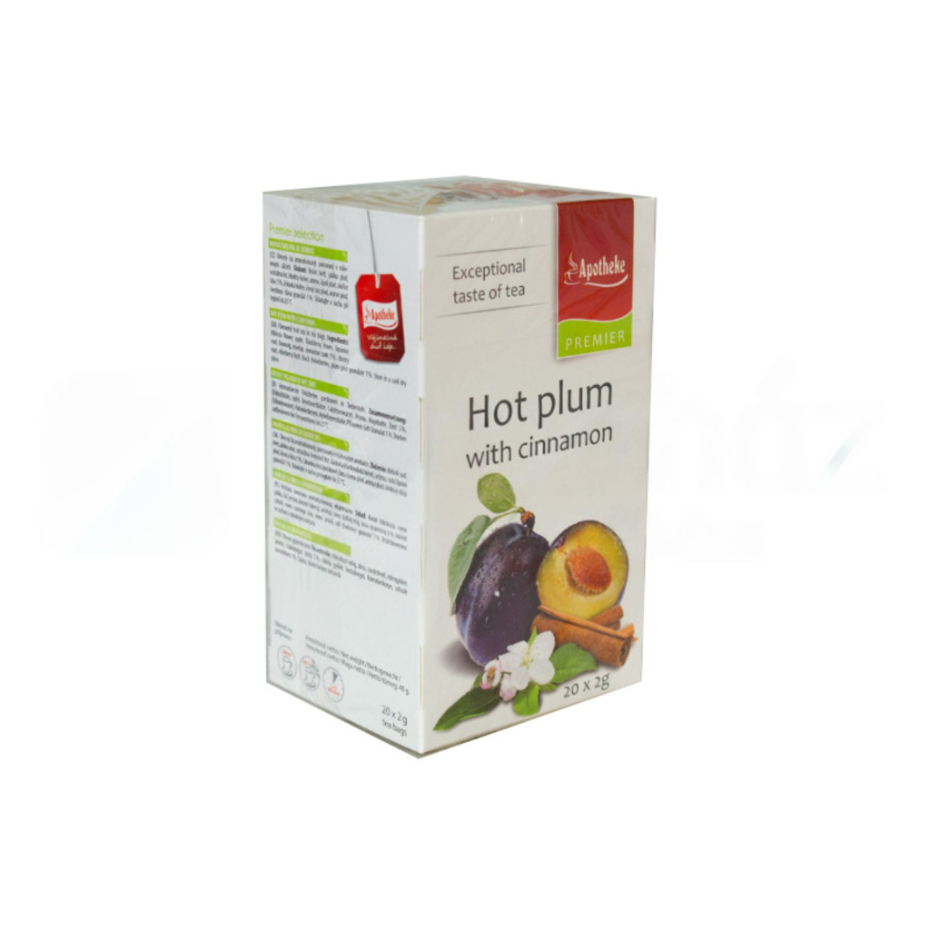 Apotheke hot plum with cinnamon fruit tea bags 20x2 g, 40 g