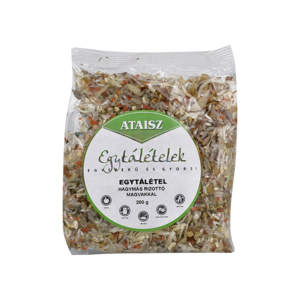 Risotto mit Zwiebeln, Samen und Gemüse 200 g