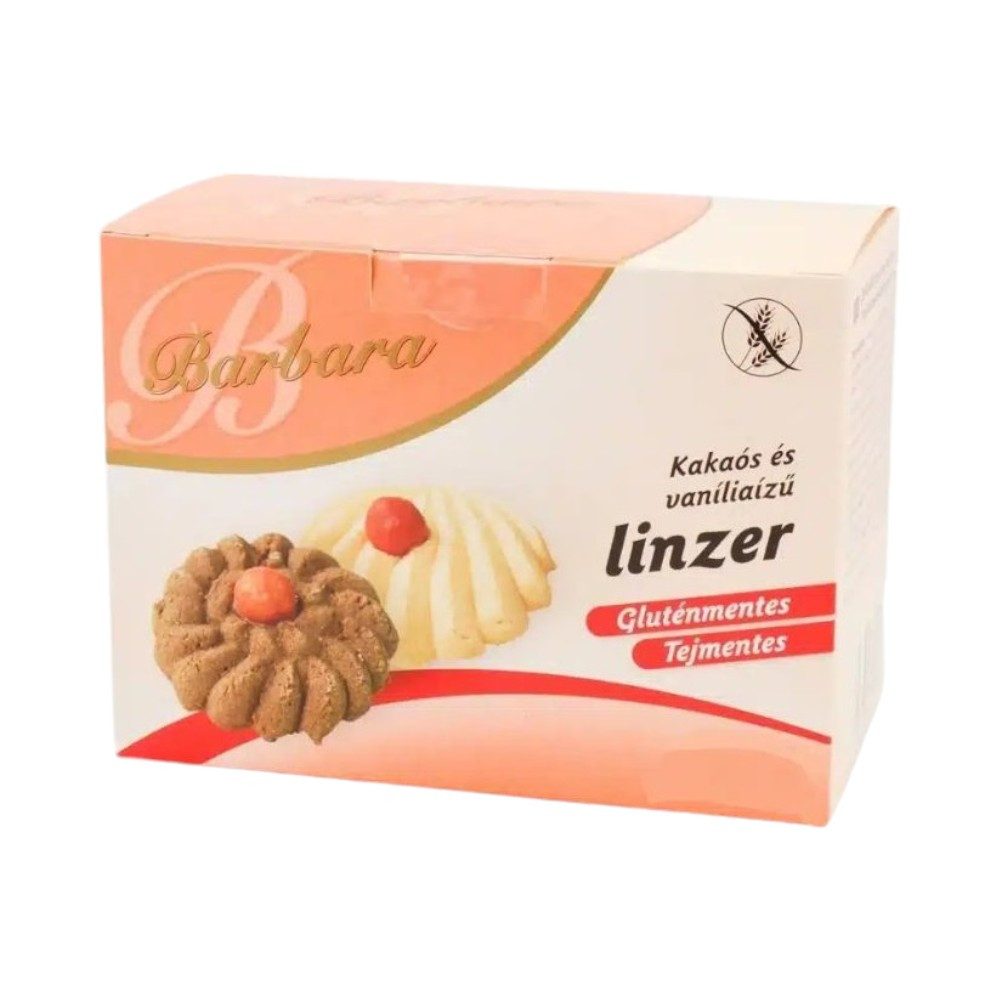 Barbara gluténmentes kakaós és vanília ízű linzer 150 g