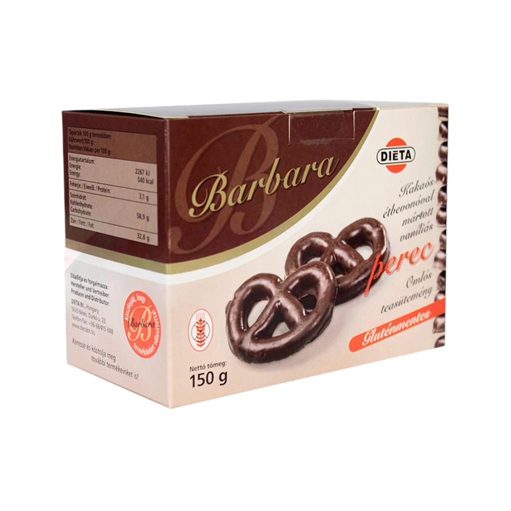 Bastonase vanilate fara gluten cu acoperire de ciocolata Barbara 150 g