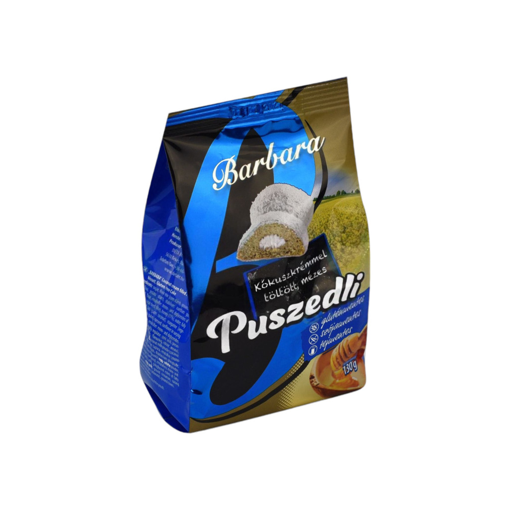 Barbara gluténmentes kókuszkrémmel töltött puszedli 130 g