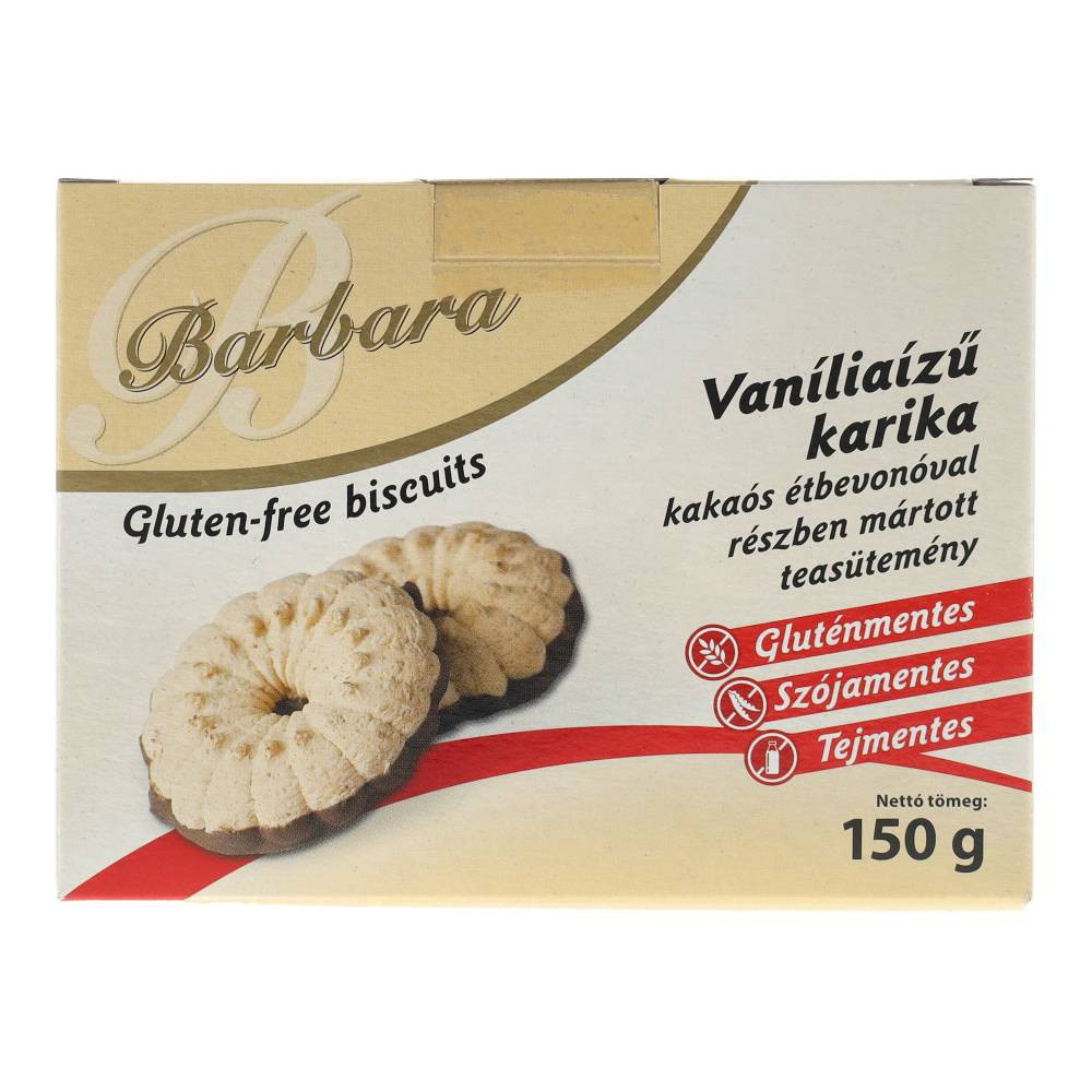 Barbara gluténmentes vaníliás karika 150 g
