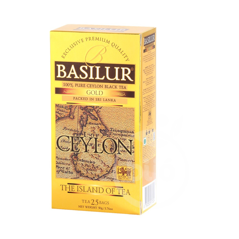 Basilur the island of tea gold fekete tea 25 filter 50 g