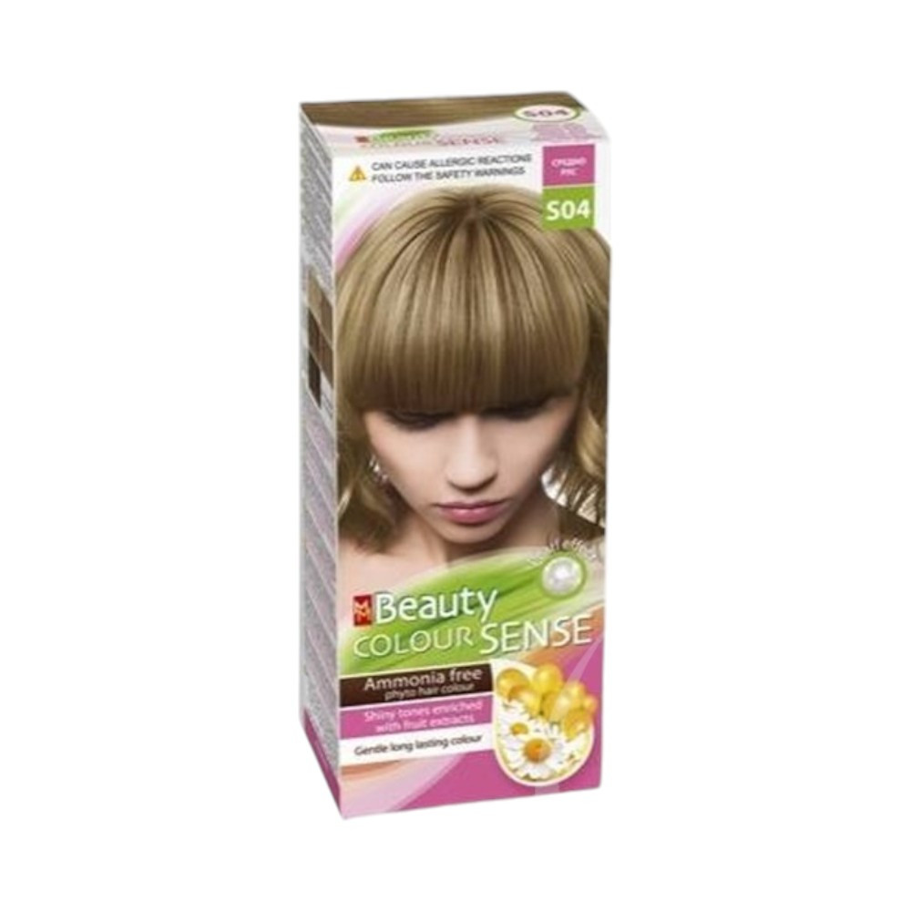 Farba do włosów Beauty Color s04 Średni blond bez amoniaku farba do włosów 1 szt.