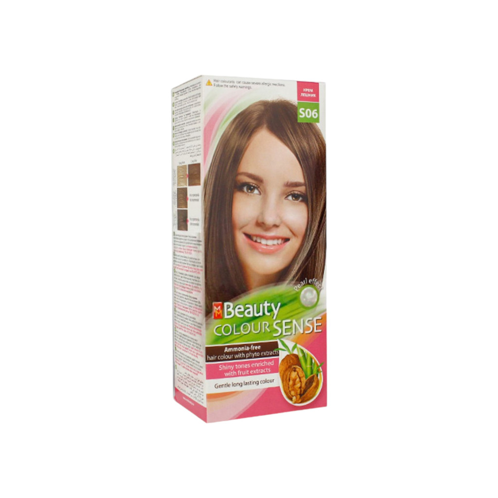 Beauty Color s06 krémový lieskový bez amoniaku rastlinná farba na vlasy 1 ks