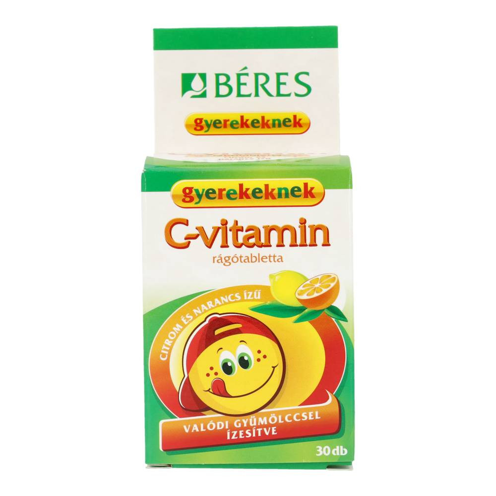 Béres c-vitamin rágótabletta gyerekeknek citrom-narancs 30 db