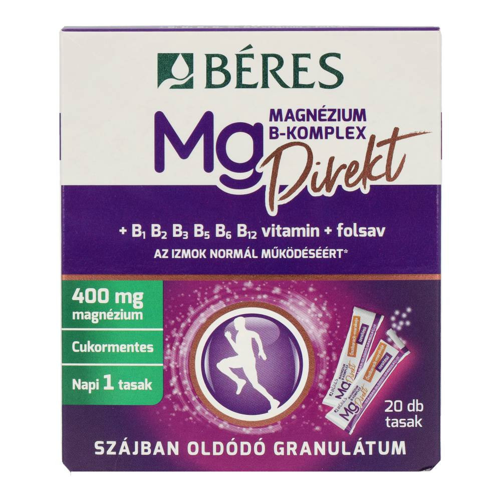Béres magnézium b-komplex direkt szájban oldódó granulátum 20 db