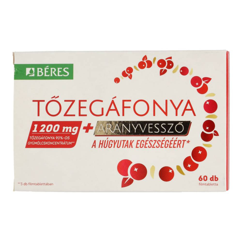 Béres tőzegáfonya+aranyvessző filmtabletta 60 db