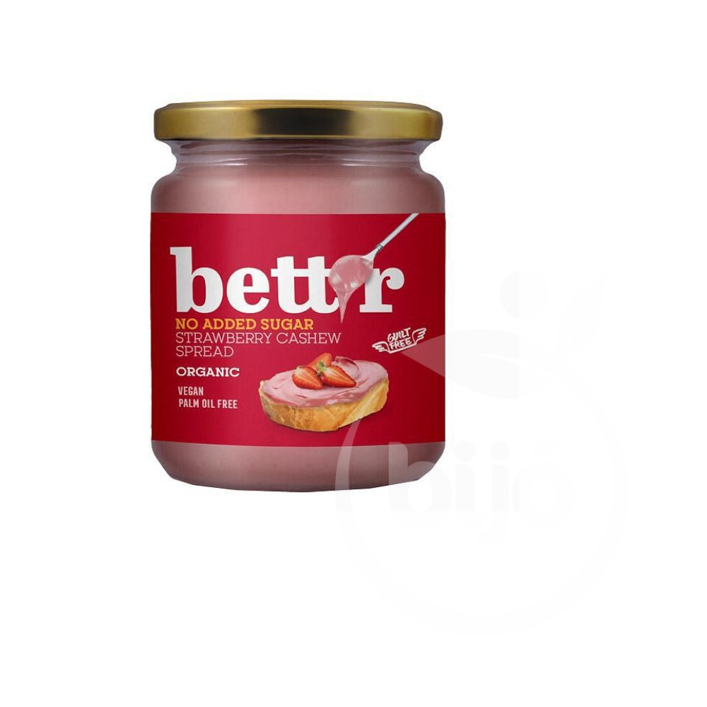 Bettr bio vegán epres kesudiókrém hozzáadott cukor nélkül 250 g