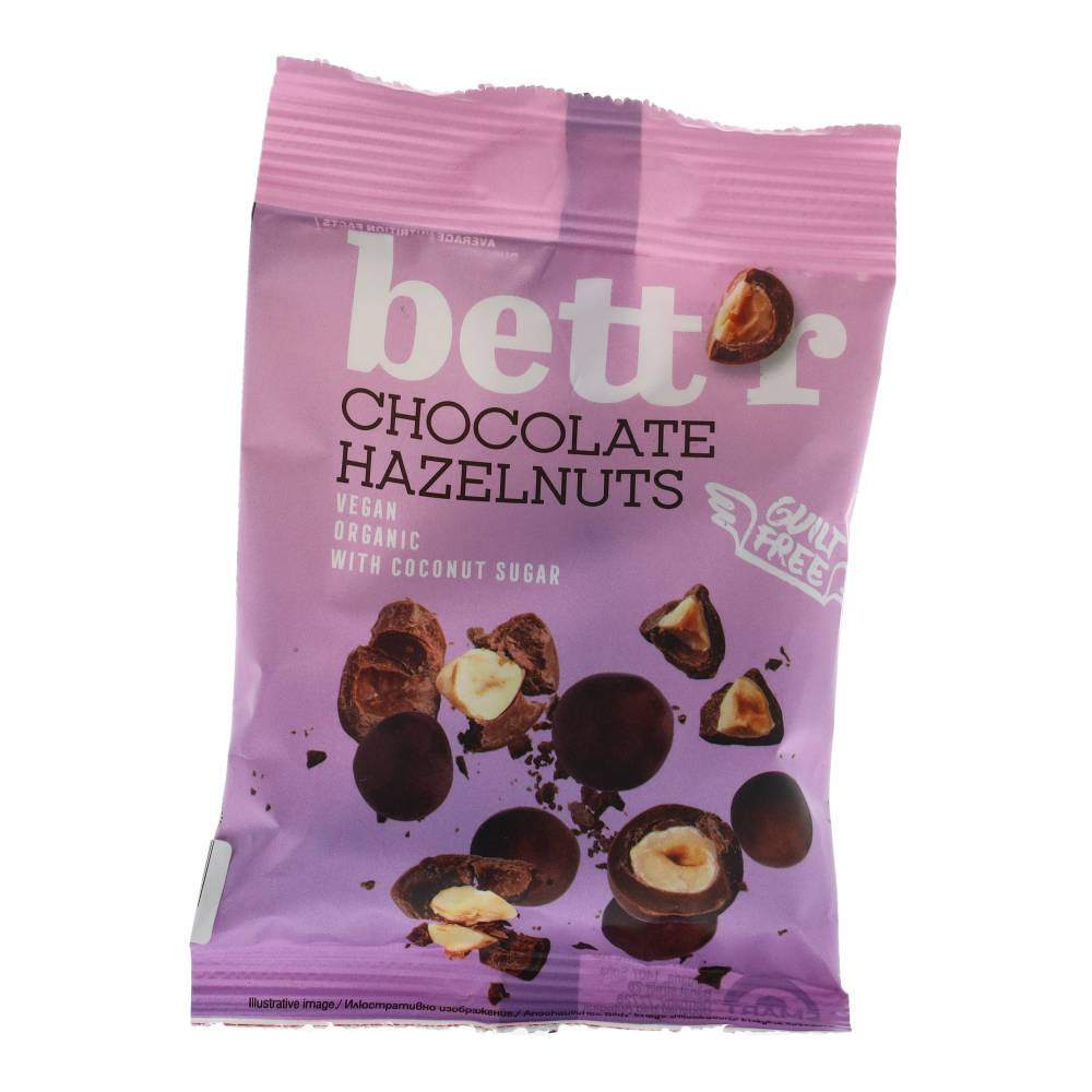 Bettr bio vegán gluténmentes csokival bevont törökmogyoró 40 g
