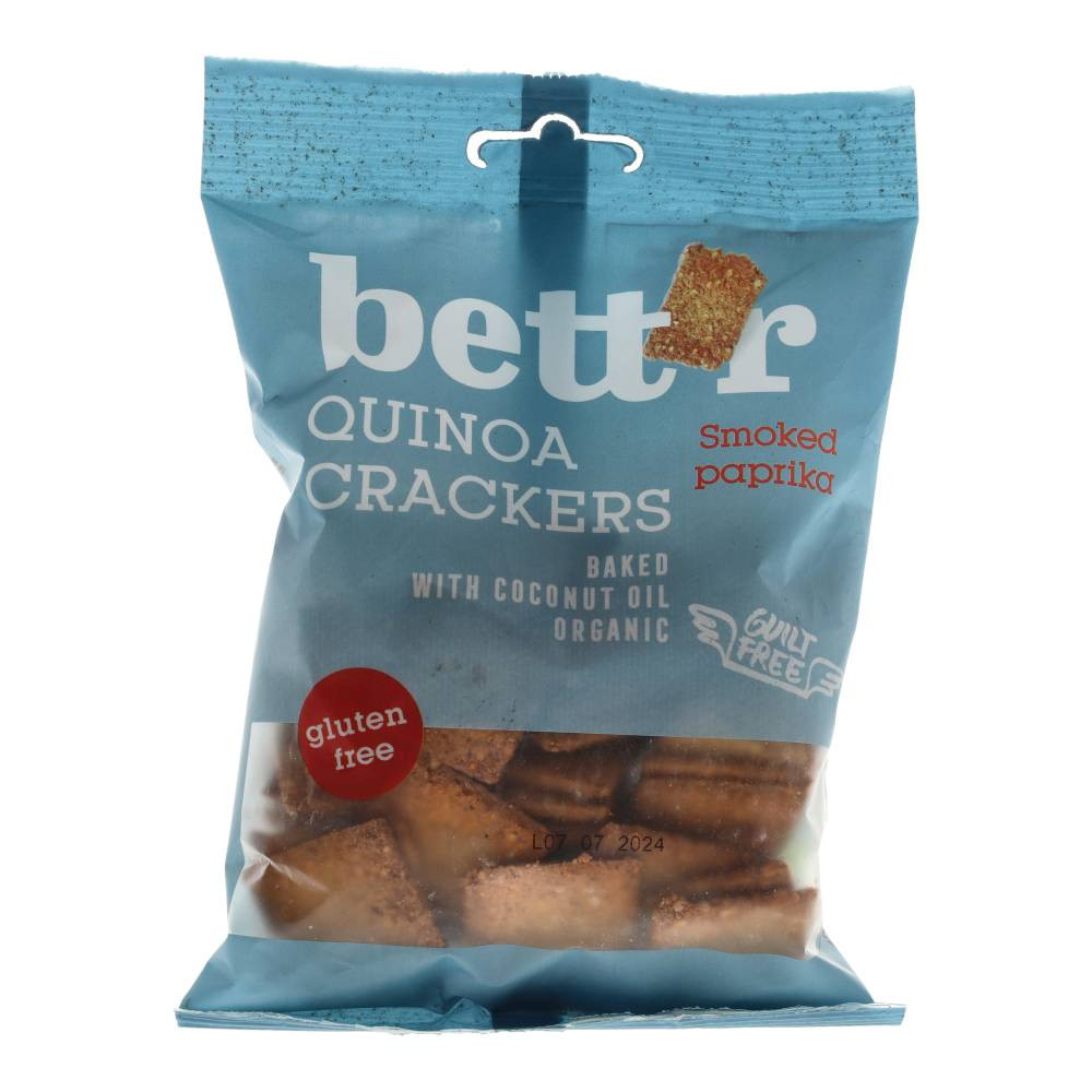 Bettr bio vegán gluténmentes quinoa kréker füstölt paprika 100 g