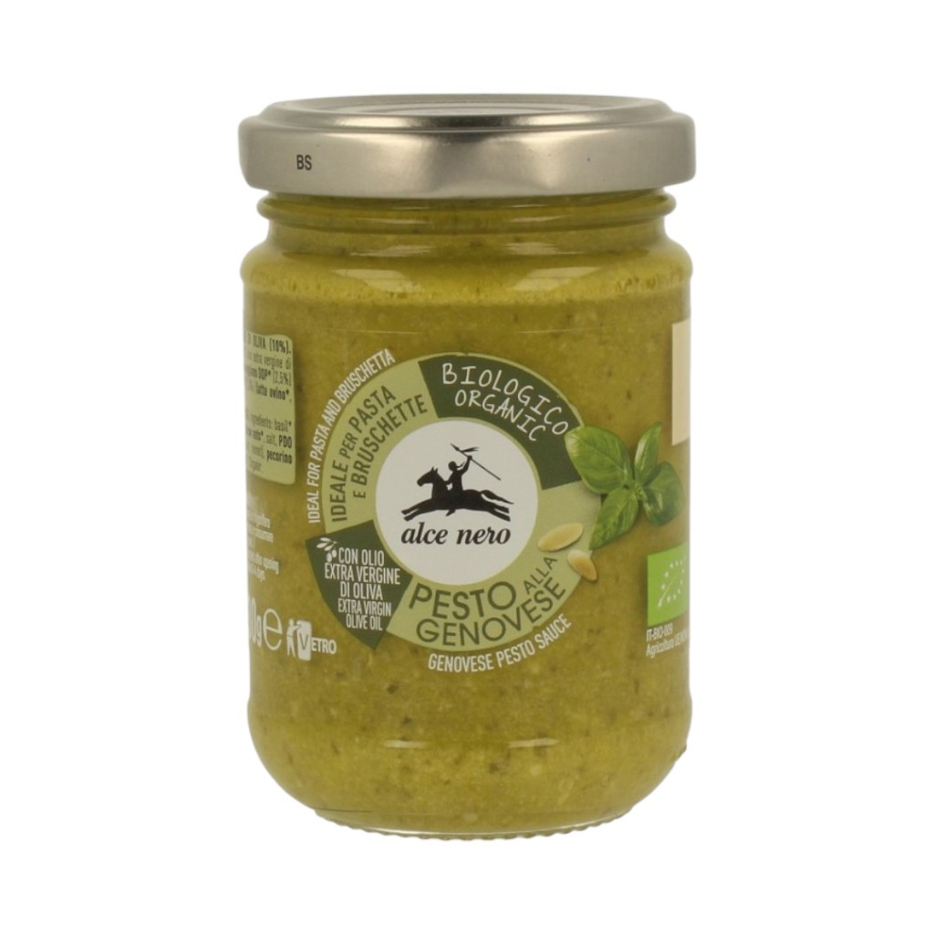Sos pesto din busuioc genovez BIO 130g Alce Nero