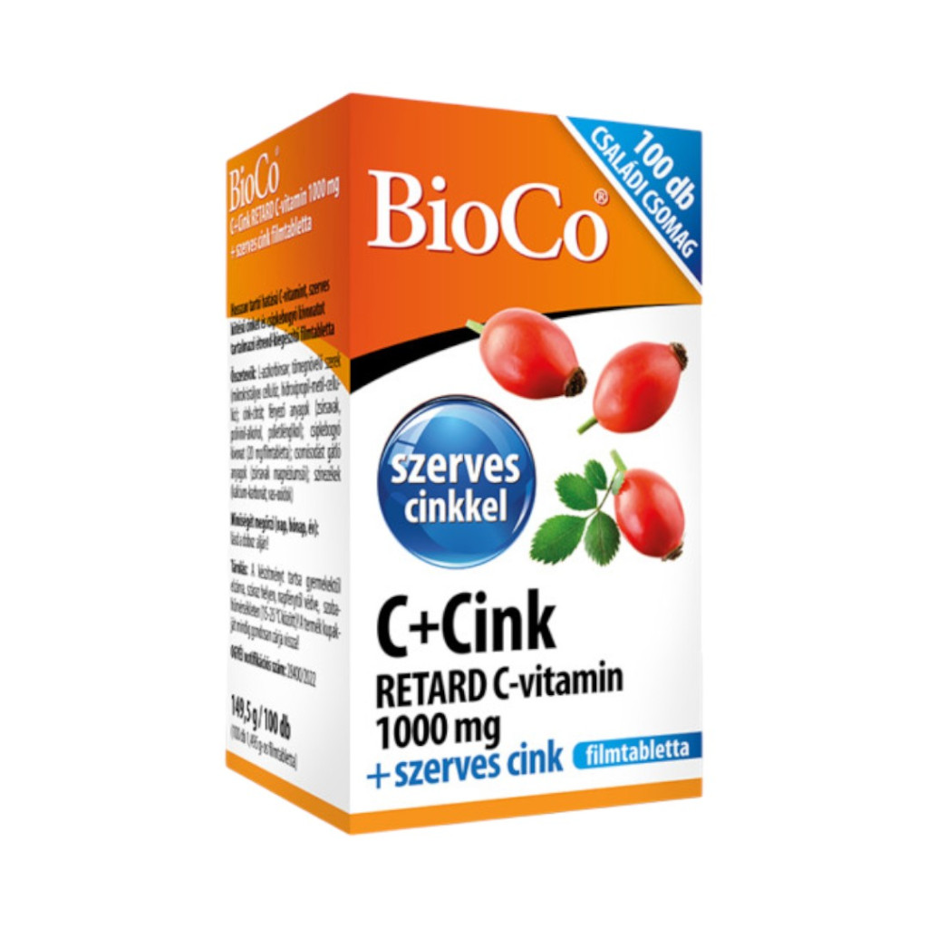 Bioco c+zinek retardovaný c-vitamín 1000 mg 100 ks