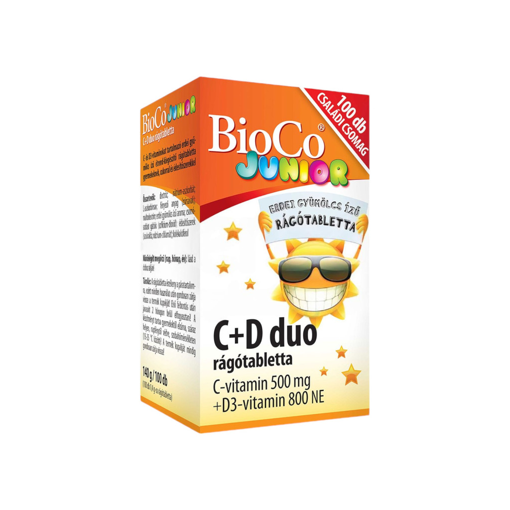 Tabletki do żucia Bioco c+d duo junior 100 sztuk