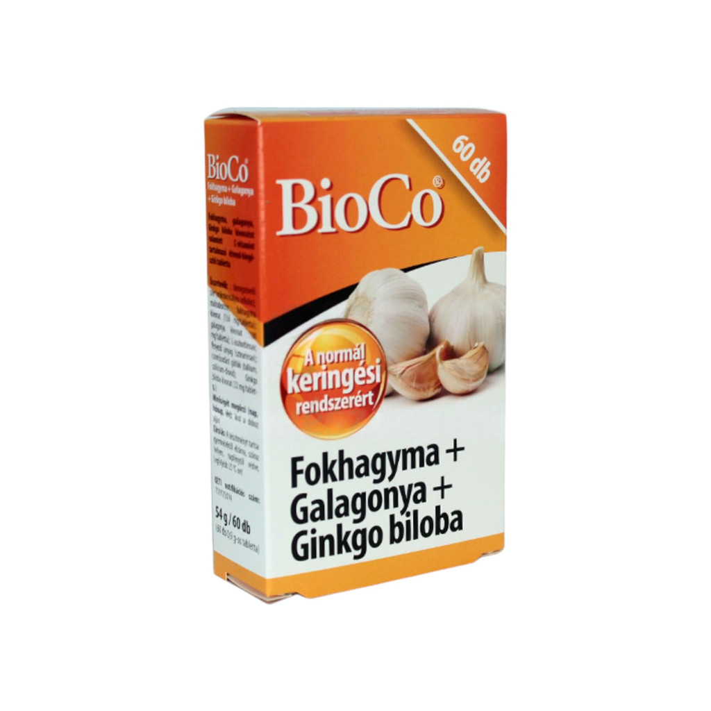 Bioco česnek + hloh + ženšenové tablety 60 ks
