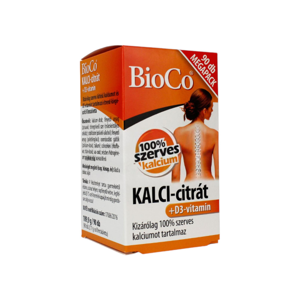 Bioco kalci-citrát+ d3-vitamin megapack kapszula 90 db