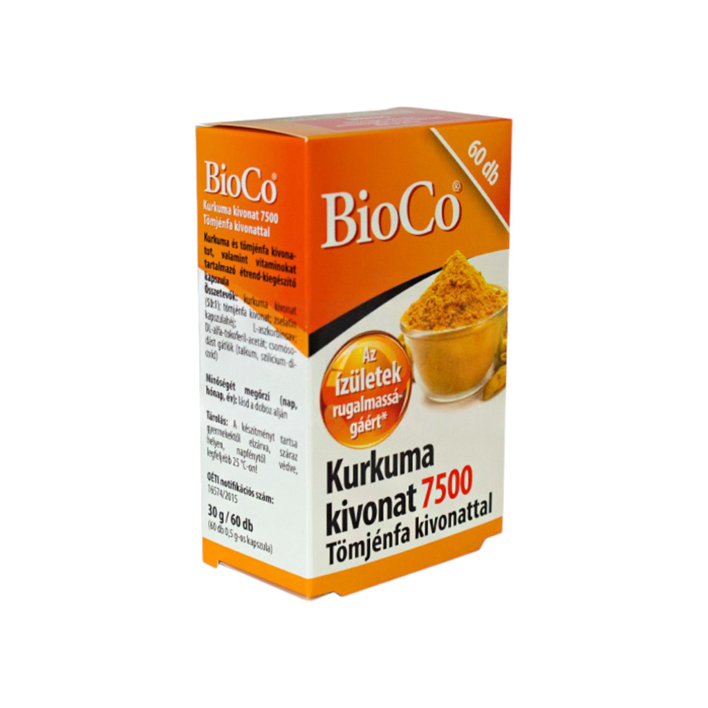 Bioco kurkuma extrakt s 7500 extraktem z kadidlovníku tobolka 60 ks