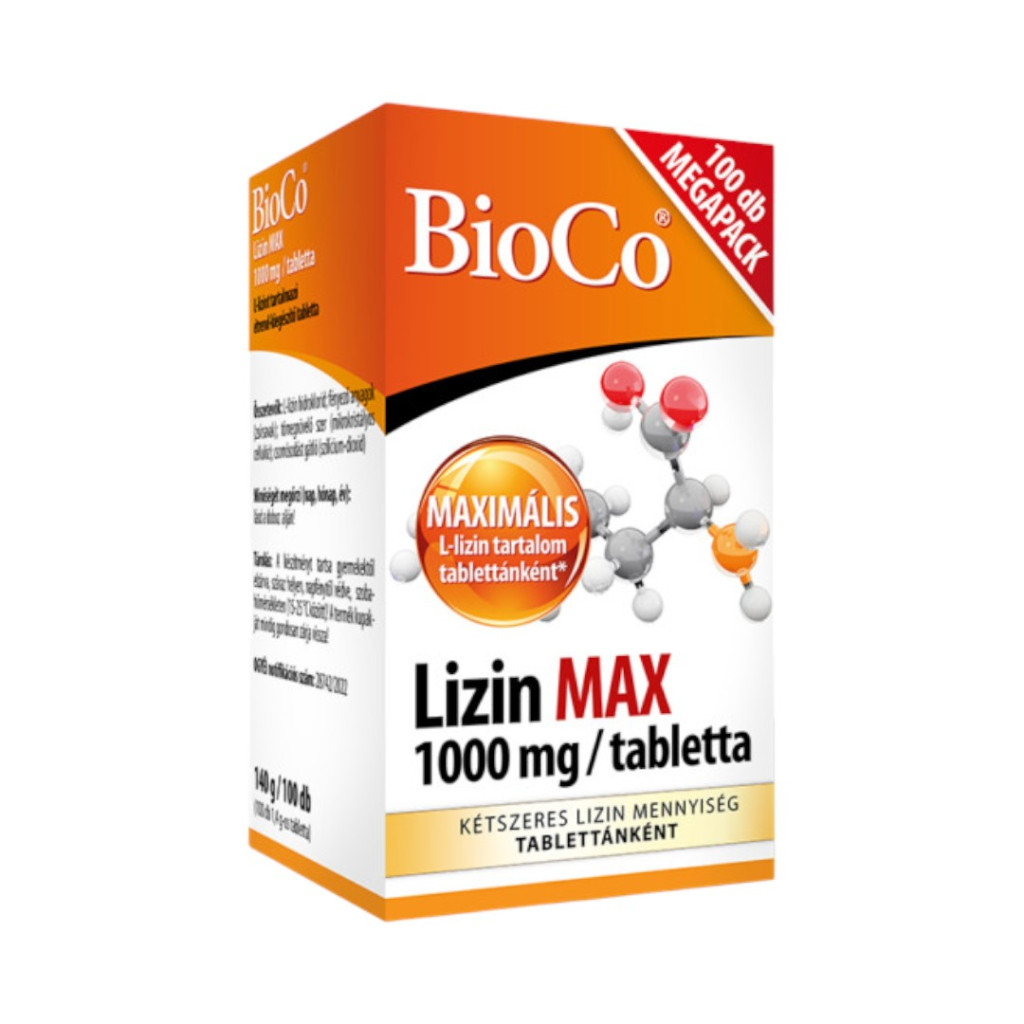 Bioco lizină max 1000mg megapack comprimate 100 buc.