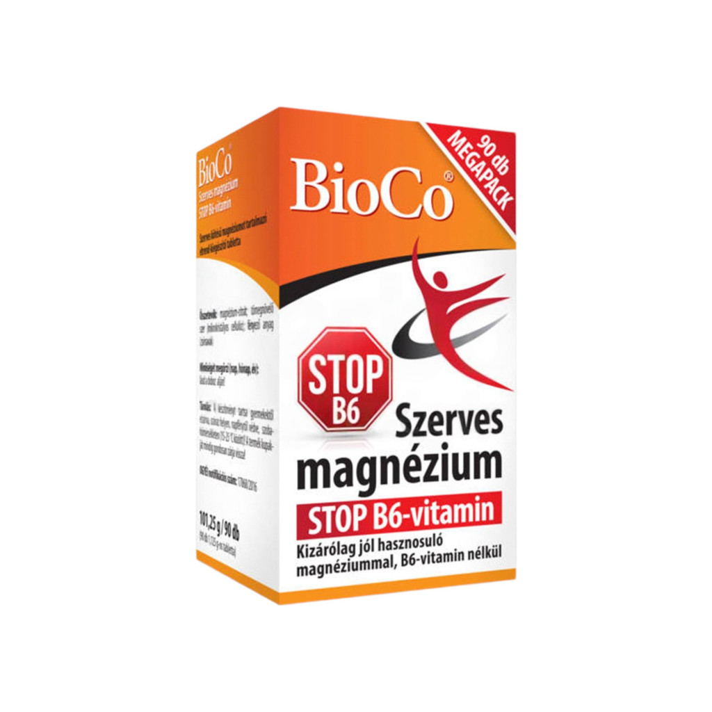 Bioco organický horčík stop vitamínu b6 90 ks