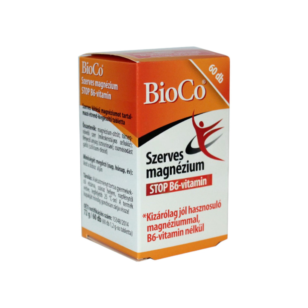 Tablete de magneziu organic cu vitamina B6 Bioco 60 buc.