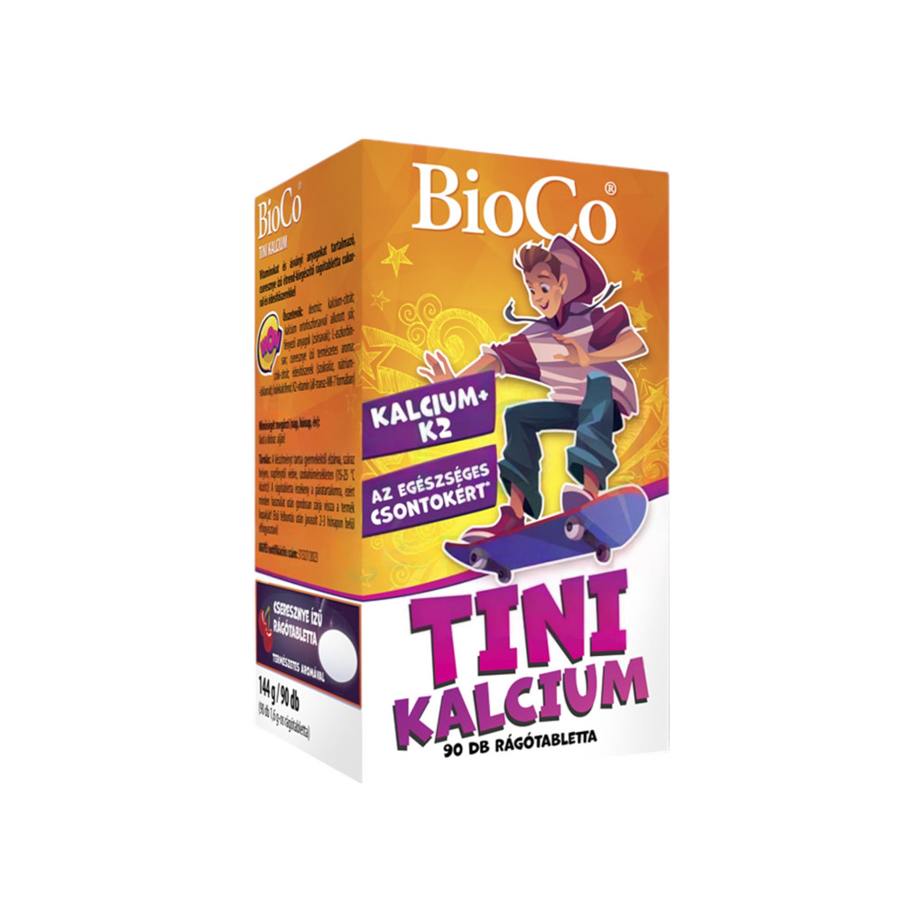 BIOCO TINI KALCIUM PLUSZ K2 RÁGÓTABLETTA 90DB