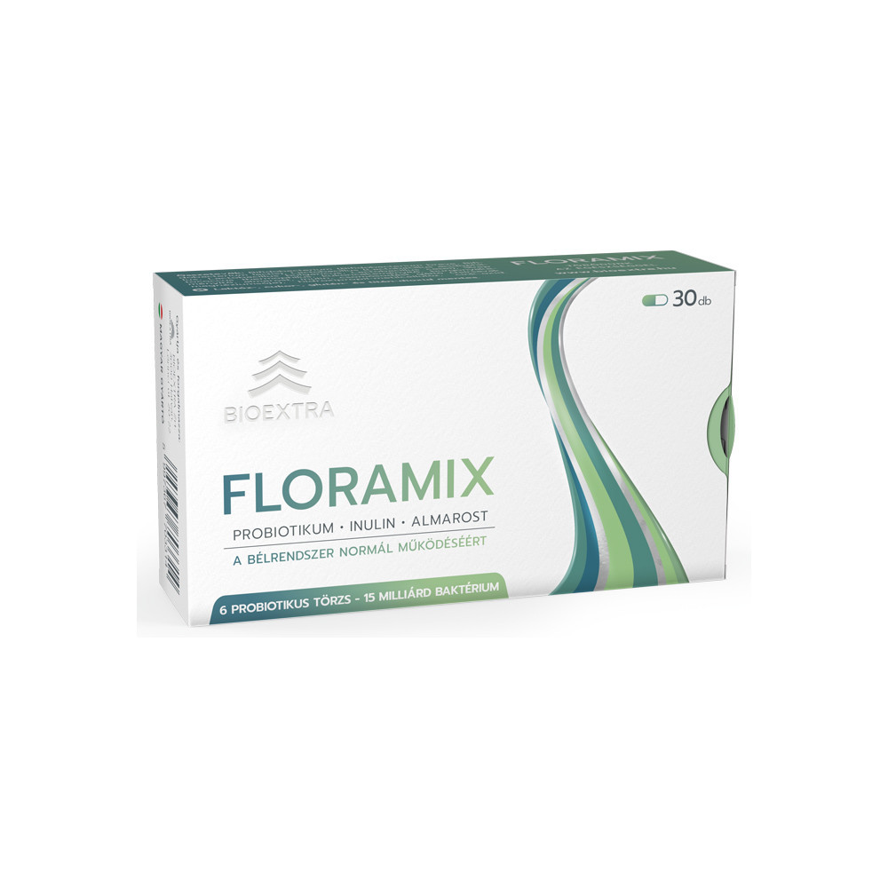 Bioextra floramix Kapseln mit lebenden Kulturen und Inulin, 30 Stück