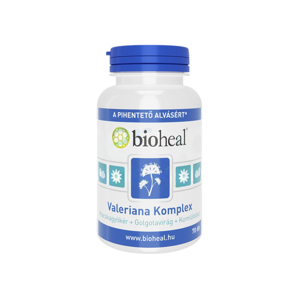 Bioheal Baldrian-Komplex (Baldrianwurzel + Mutterkrautblume + Hopfenzapfen) Kapsel 70 Stk.