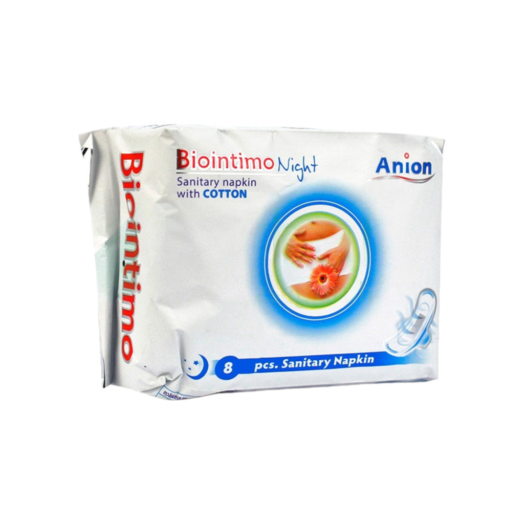 Biointimo night anion noční intimní vložky 8 ks