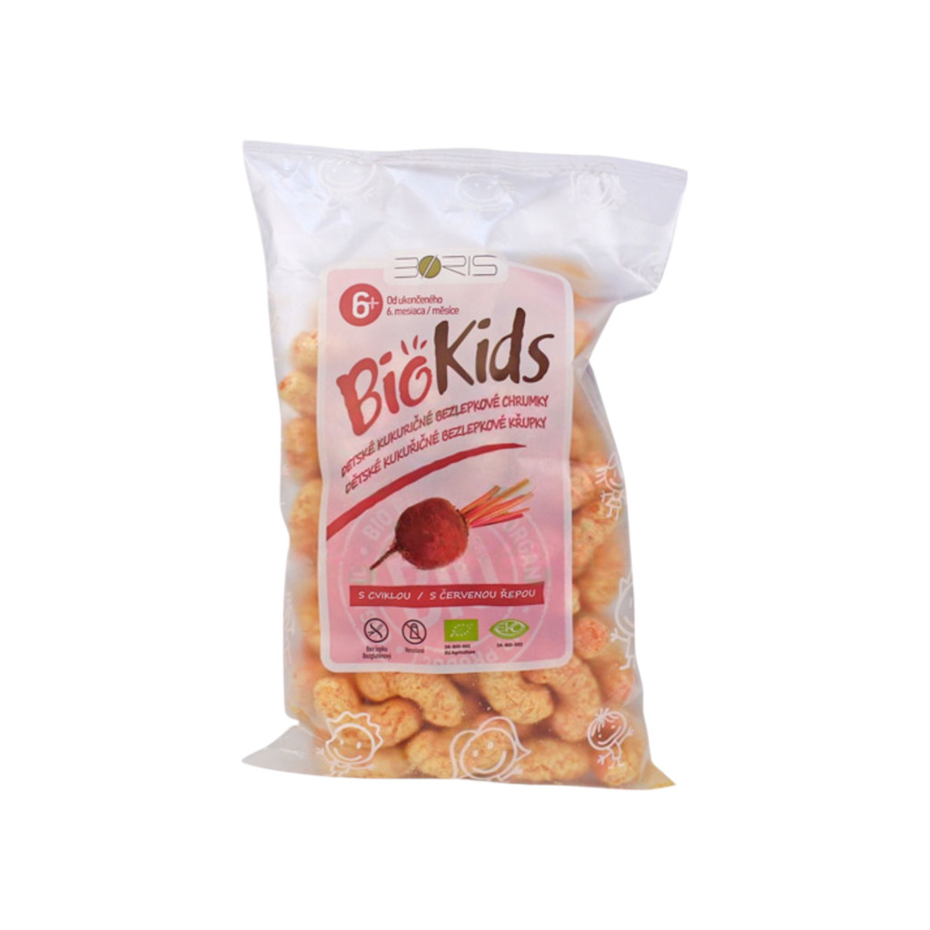 Biokids bio extrudovaná kukuričná pochúťka s repou 55 g