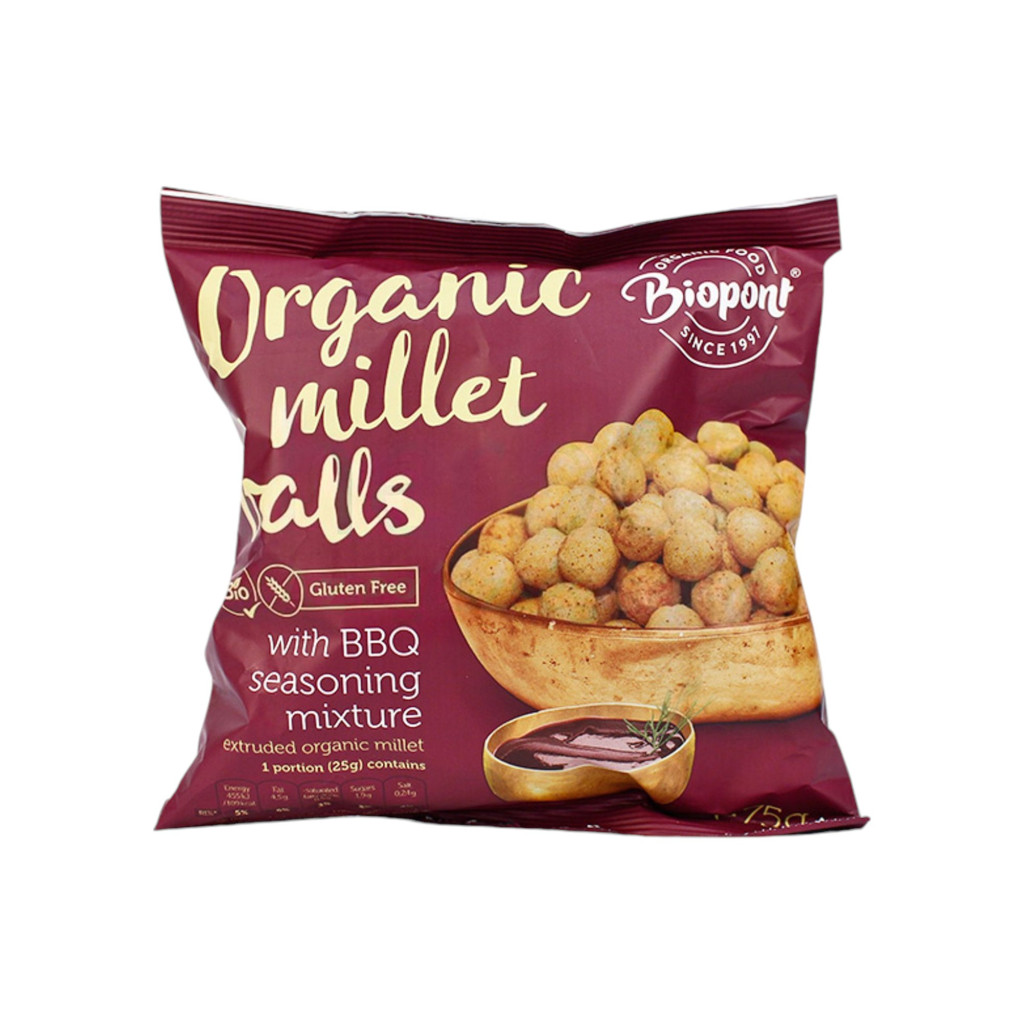 Biový extrudovaný prosový míček s příchutí barbecue 75 g