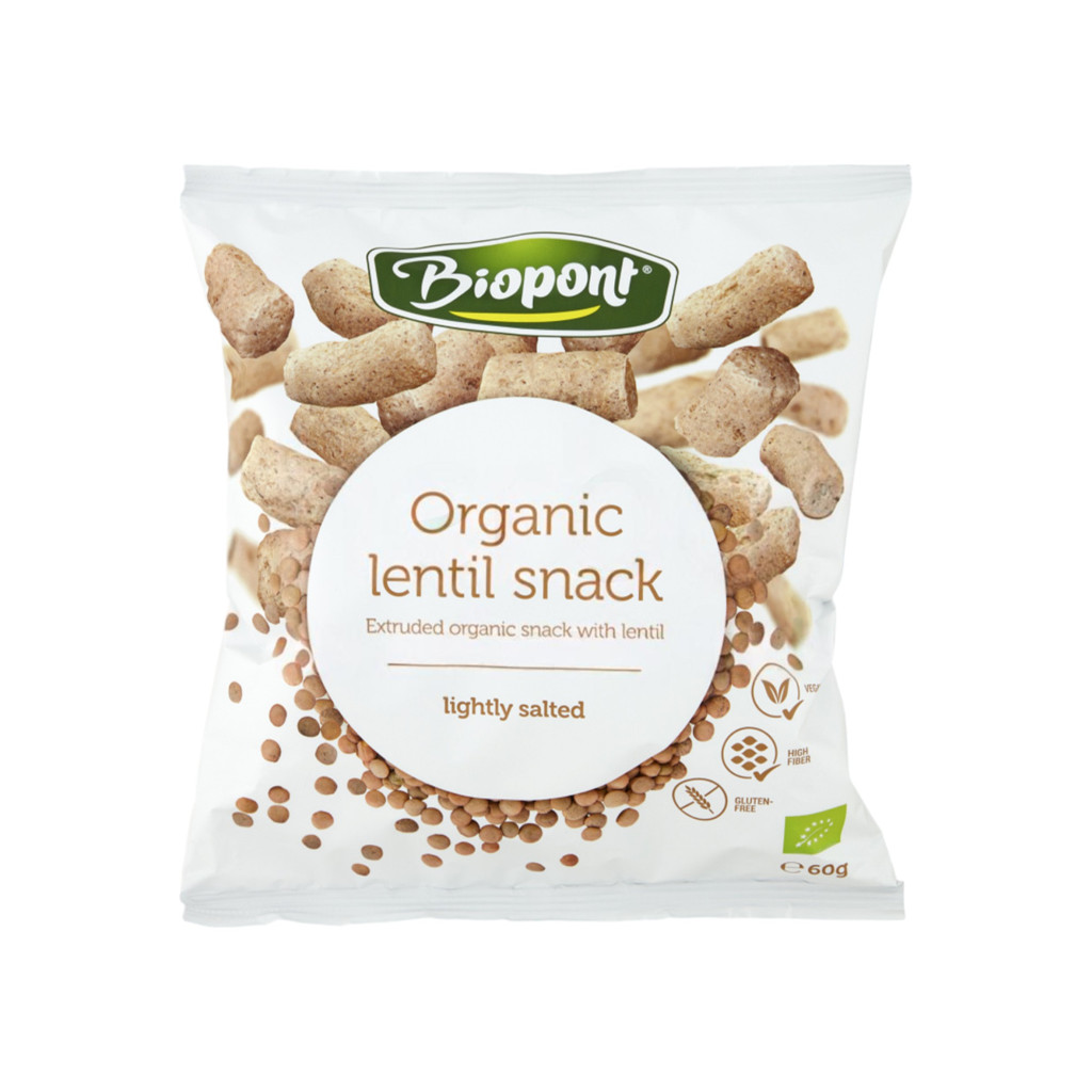Bio-extrudierte Linsen von Biopont, leicht salzig 60 g